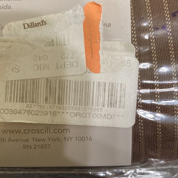 Euro pillow sham covers - 5 available - Croscill brown & black, Sancerre NWT - Picture 8 of 8